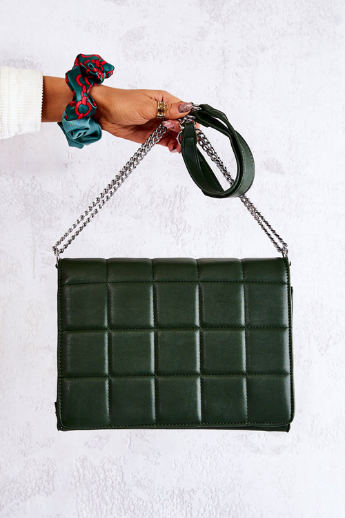 Quilted Letter Bag Green Nerissa