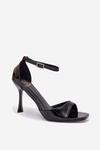 Patent Leather Sandals On High Heel Black Revella