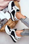 Leather Sneakers On Anchor White-Black Nicole 2468