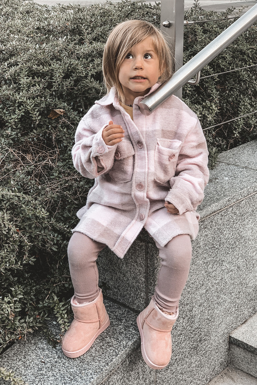 Kids' Warm-up Snow Boots Pink Gooby