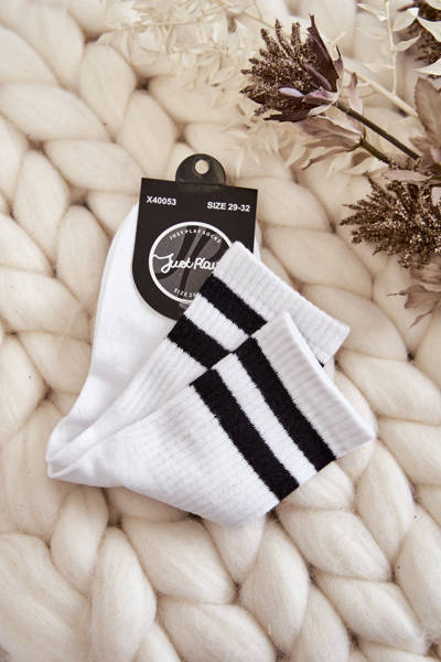Youth Cotton Sports Socks White