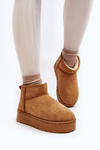 Women's Snow Boots on Platform with Faux Fur Lining Camel Xamella