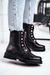 Women's Boots With Big Zip Black Hypnotized