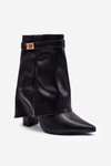 Leather-Lined Heeled Boots On The Stiletto Black Chevie