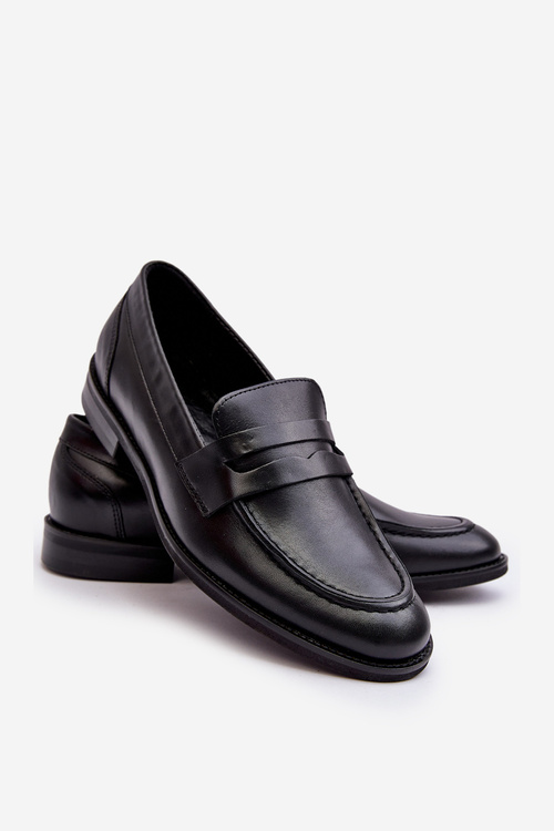 Men's Leather Loafers Zazoo 1570/1 Black