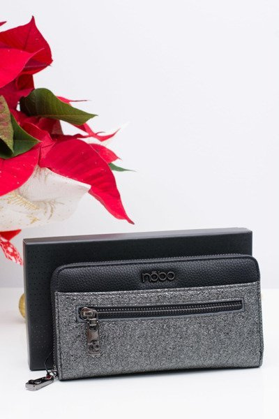 Stylish Women's Black Grey Wallet Nobo
