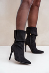 Stiletto Boots With Turned Shaft Black Luxira