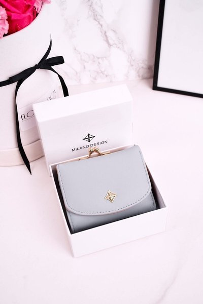 Small Women's Wallet Fastened With Hook MILANO Blue