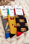 Men's Socks Hamburgers Black