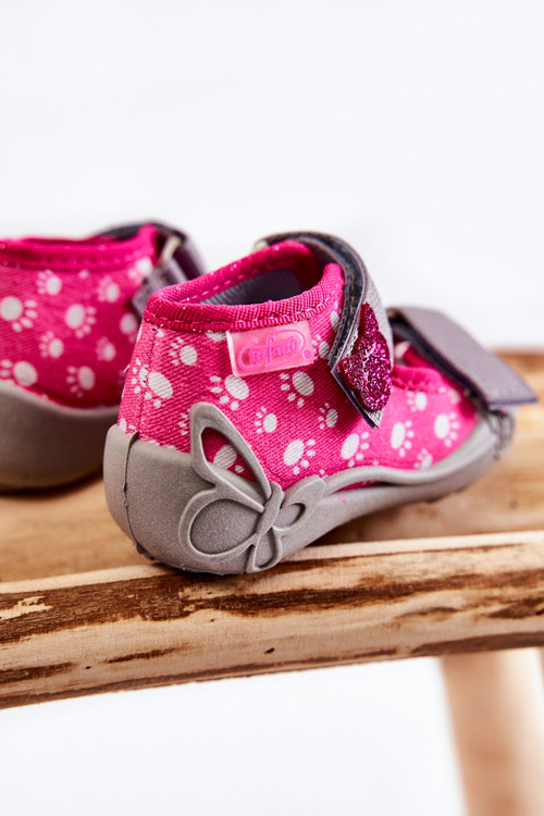 Sandals Slippers Befado Velcro Paws 242P108 Pink