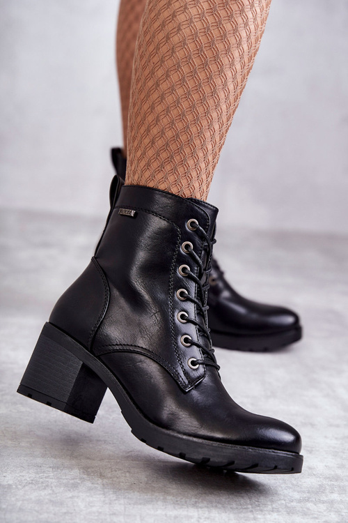 Women's Boots On High Heels Black Dunaff