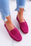 Women's Suede Leather Fuchsia Lauren moccasins