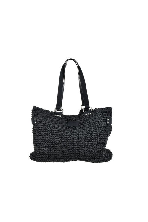 Torba Duża Z Plecionki Czarna Big Star NN574108