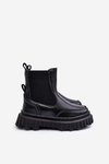 Children's Boots with Zipper Lined Black Jolynn