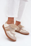 Low Women's Sneakers With Turned Tongue Beige Ardira
