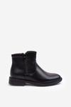Men's Low Boots with Zipper Black Brosta
