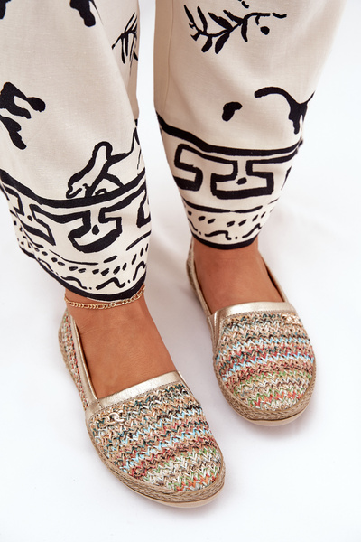 Espadryle Damskie Eleganckie Z Plecionką Multikolor Zazoo 10178