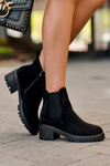 Low Classic Suede Ankle Boots Black Lalyllis