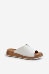Comfortable Women's Flip Flops Made of Eco Leather Inblu GS0003I1 White
