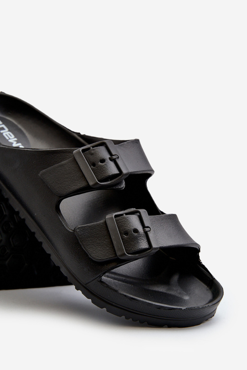 Men's Lightweight Foam Sandals With Buckles Black Avatara