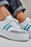 Damskie Sneakersy Skórzane Platforma Białe Zazoo N1068S8