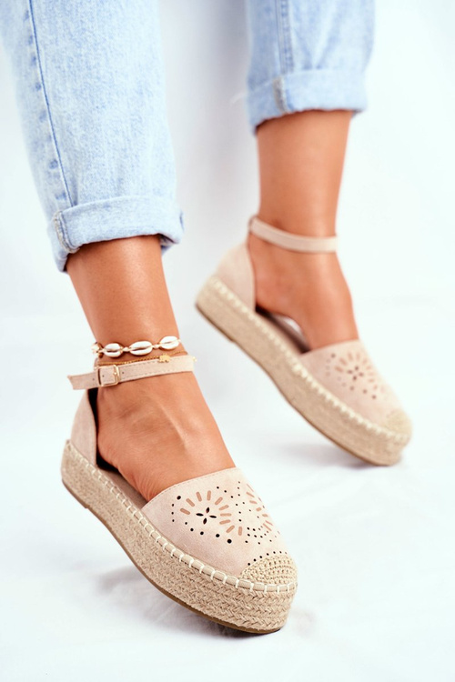 Women’s Espadrilles On Platform Beige Palermo