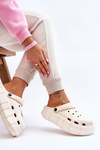 Women's Foam Platform Crocs Beige Beckett