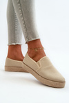 Women's Beige Platform Espadrilles Naloenma