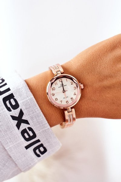 Watch On Bracelet With Cubic Zirconia Giorgio & Dario Rose Gold