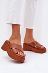 Women's Platform And Wedge Sandals Camel Nelithraea