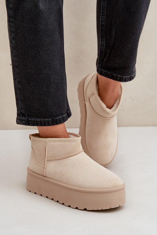 Women's Platform Snow Boots Light Beige Ninala
