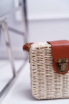 Ellisa Beige Braided String Chest Handbag
