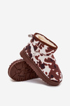 Children's Youth Snow Boots Lined with Furry Patches White-Brown Mireya