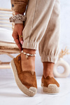 Slip-on Suede Espadrilles Camel Lesley