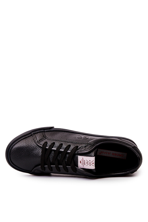 Men's Leather Sneakers Cross Jeans JJ1R4022C Black