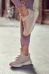 Fashionable Women's Sport Shoes Sneakers Beige Sollero