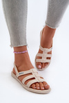 Sandały Damskie Płaskie Beżowe 83516 Ipanema Style Sandal Fem