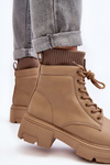 Women's ankle boots with sock in beige by Rivella