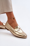 Women's Flat Heel Loafers Gold Sylvaine