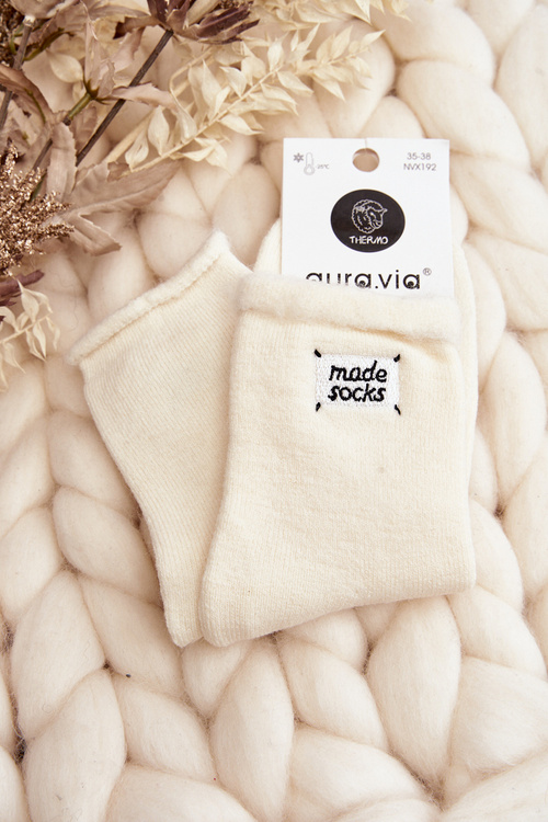 Women's Thick Cream Socks