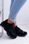 Sporty Women's Shoes Airy Fabric Black Thai