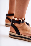 Women's Espadrilles Sandals On The Platform Black Susane