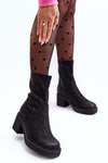 Women's Boots on Massive Heel Black Tozanna