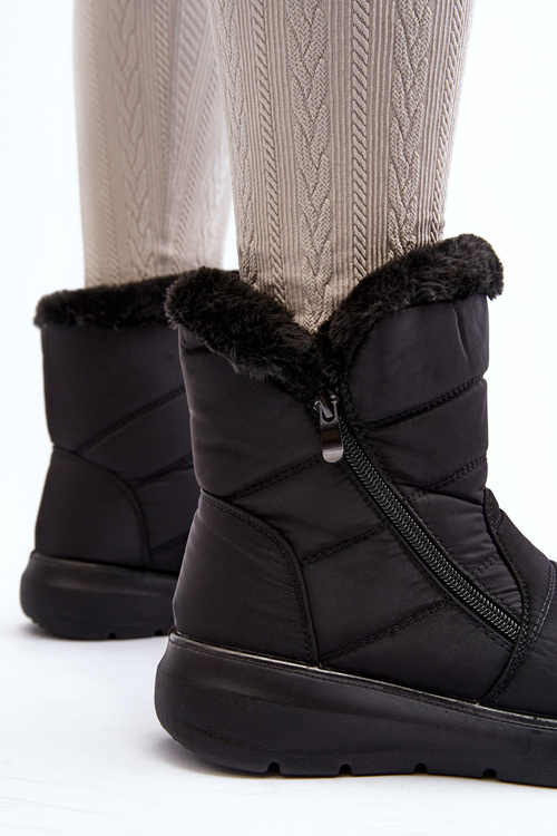 Warm Wedge Snow Boots Black Calena