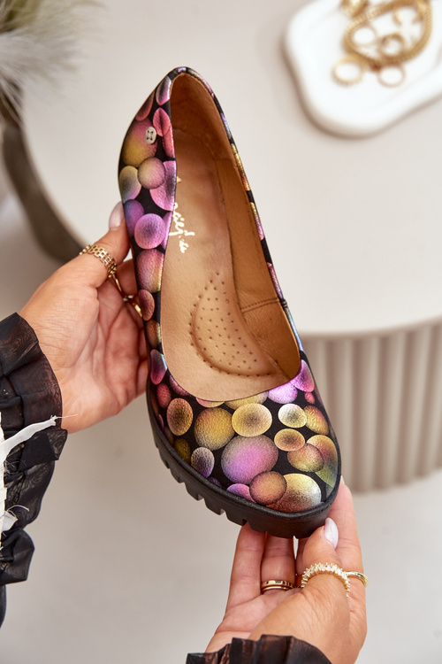 Leather Heels On A Block Heel Maciejka 02629-39 Multicolor