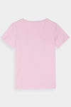 Women's Plain T-Shirt With Logo Pink 4F 4FWMM00TTSHF1845-56S