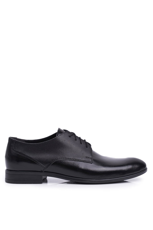 Men's Elegant Bednarek Leather Half Boots Black Yantar