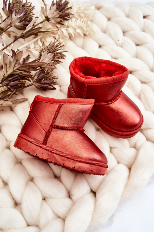 Warmed Children's Snow Boots Red Scooby