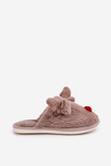 Womens Dark Beige Slippers With Reindeer Motif Sennalith