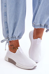 Buty Sportowe Klasyczne Wsuwane Białe Frankie QH515